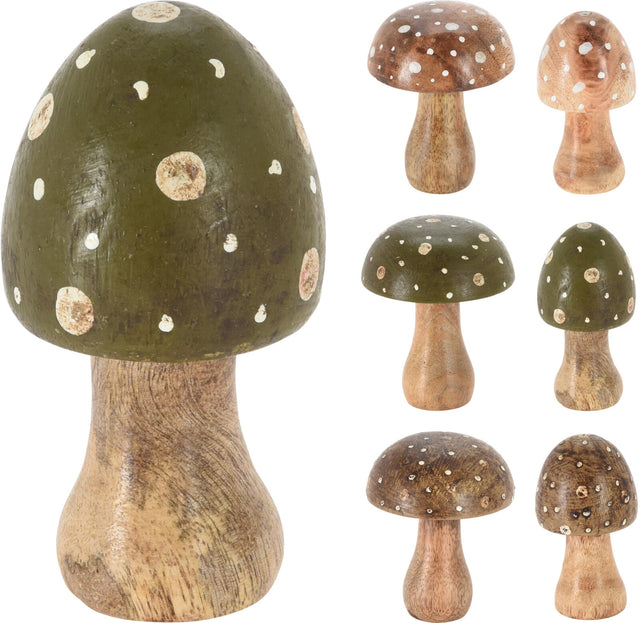 Μανιτάρι Διακοσμητικό Ξύλινο 7x10cm