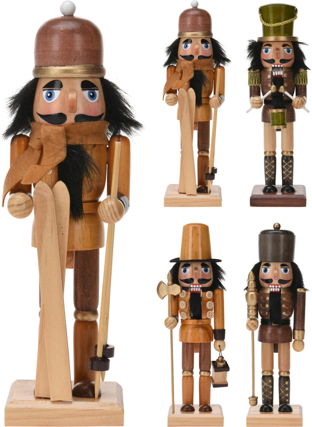 Καρυοθραύστης Ξύλινος Καφέ/Χακί 25cm