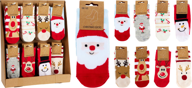 Κάλτσες Χρισουγεννιάτικες Polyester σε Διάφορα Σχέδια One Size
