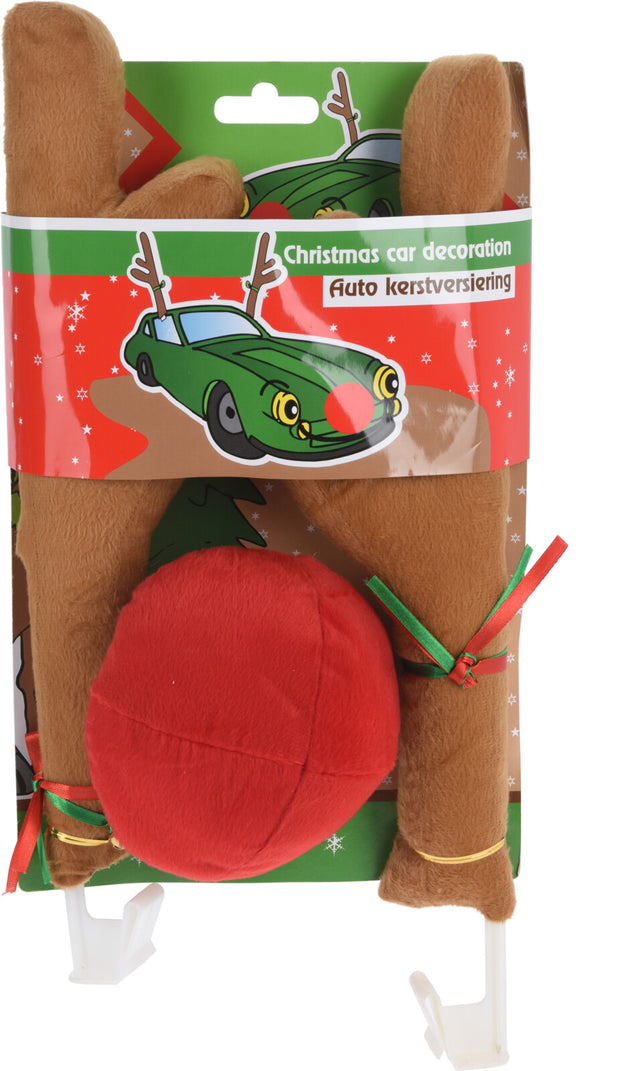 Χριστουγεννιάτικο Σετ Αξεσουάρ Αυτοκινήτου Τάρανδος