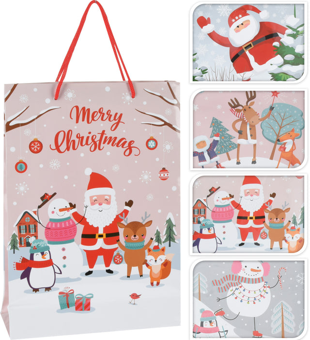 Χριστουγεννιάτικη Σακούλα Δώρου Χάρτινη Medium 25x8.5x35cm