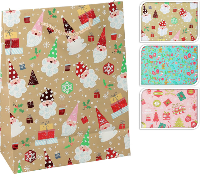 Χριστoυγεννιάτικη Σακούλα Δώρου Χάρτινη Small 18x8x23cm