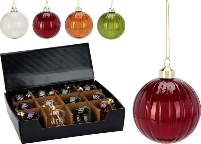 Μπάλα Χριστουγεννιάτικη Γυάλινη 8cm