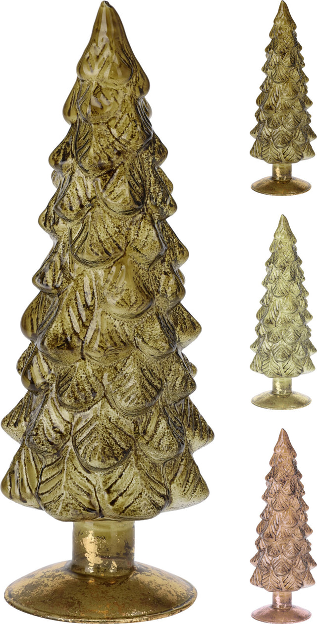 Δέντρο Επιτραπέζιο Γυάλινο Χαί 25cm