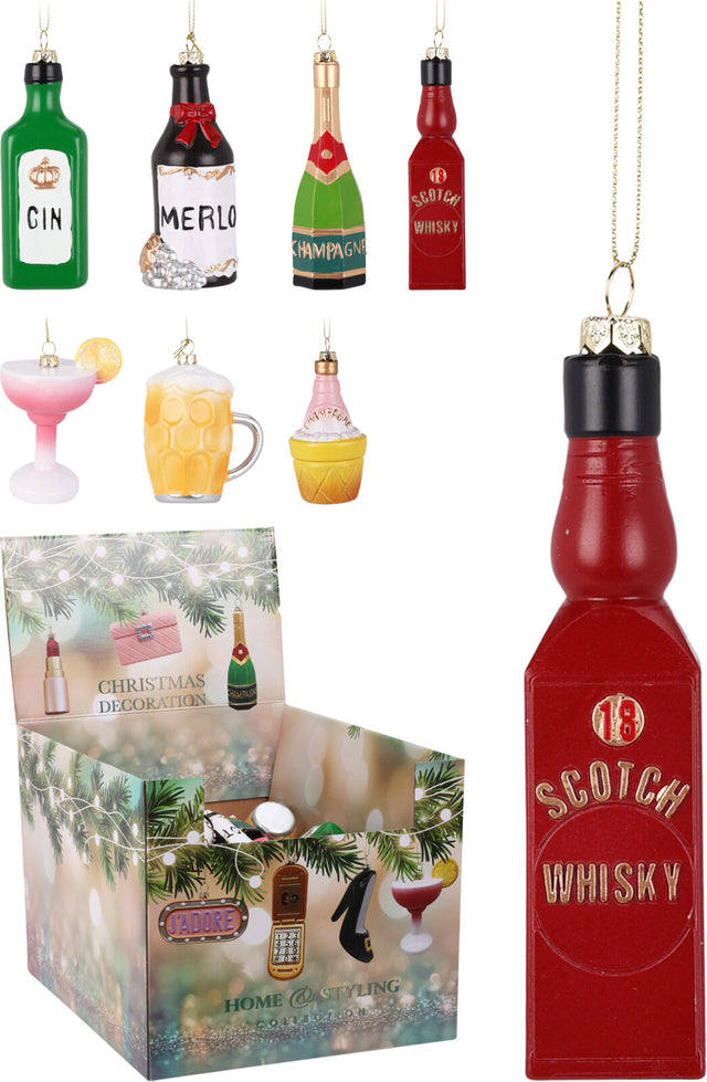 Χριστουγεννιάτικο Στολίδι σε Σχήμα Μπουκαλιού απο Ποτά