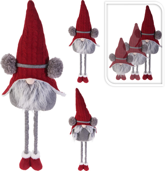 Νάνος Διακοσμητικός Πτυσσόμενος 93cm Κόκκινο/Γκρί