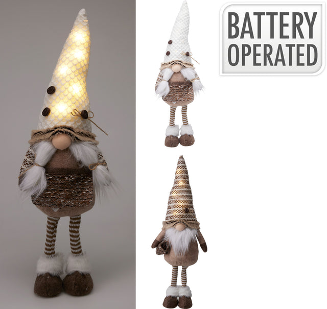 Νάνος Διακοσμητικός Φωτιζόμενος Μπαταρίας LED 52cm Καφέ