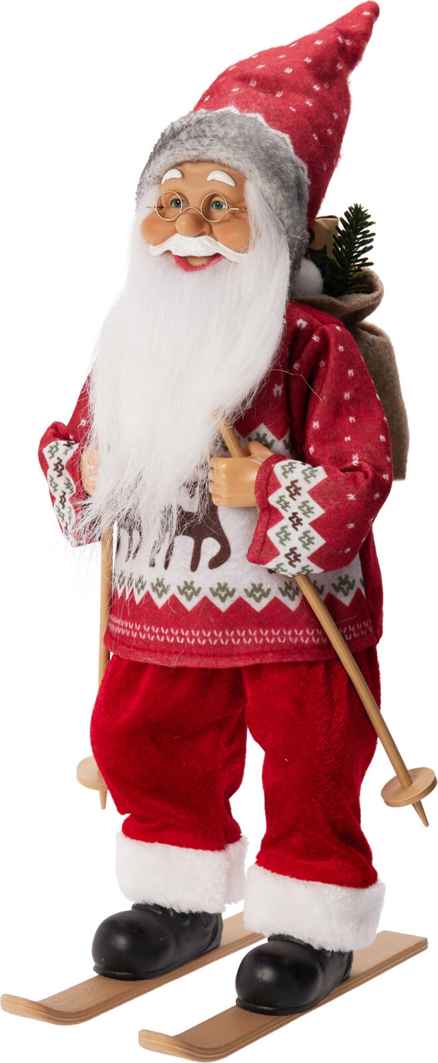 Άγιος Βασίλης Διακοσμητικός Κόκκινος σε Σκί 45cm