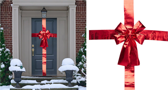 Φιόγκος για Στολισμό Πόρτας Κόκκινος 33x42cm