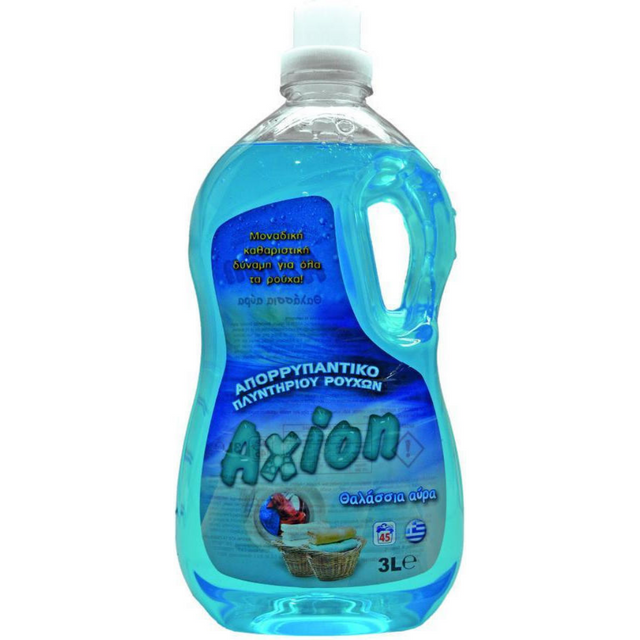 Axion 3lit Υγρό Απορρυπαντικό Ρούχων Θαλάσσια Αύρα 45 Μεζούρες