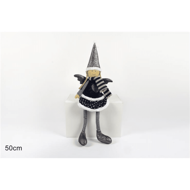 Άγγελος Υφασμάτινος Καθιστός Μπλέ 50cm Welkhome