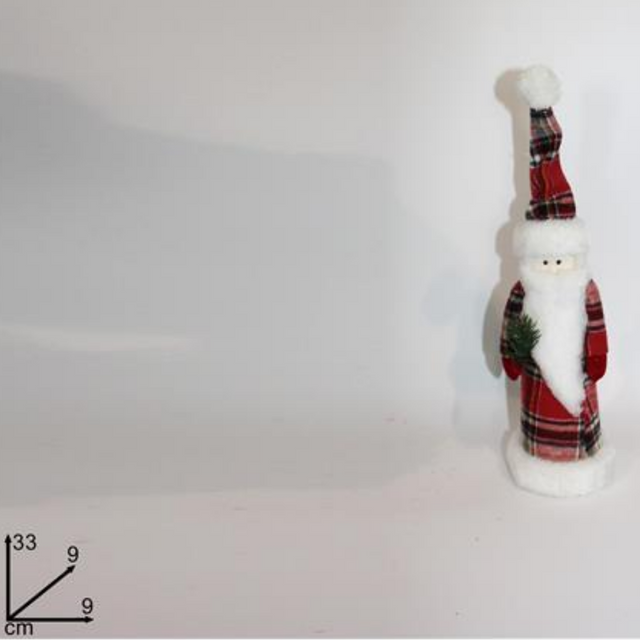 Άγιος Βασίλης Διακοσμητικός Υφασμάτινος 33cm Welkhome