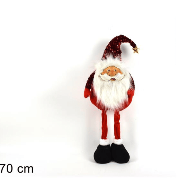 Άγιος Βασίλης Χριστουγεννιάτικος Υφασμάτινος Χρώμα Κόκκινο 70cm Welkhome