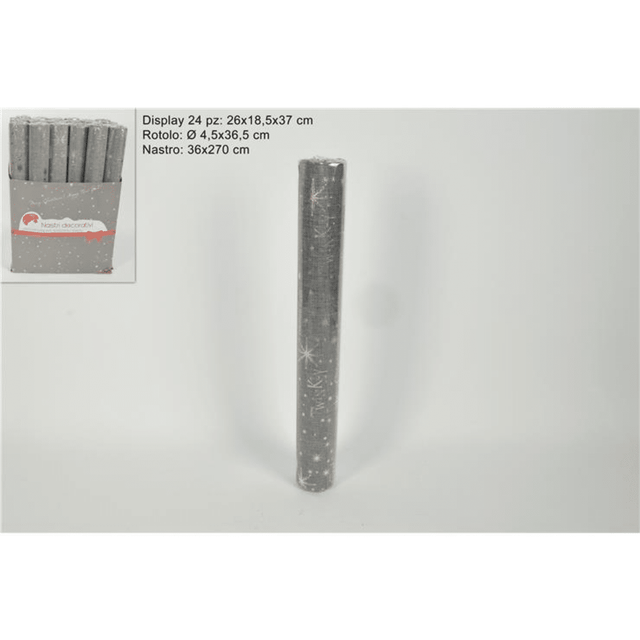 Ύφασμα Διακοσμητικό Χριστουγεννιάτικο σε Ρολό 36x270cm Γκρι Welkhome