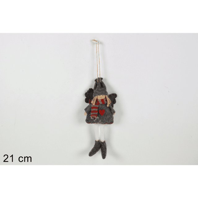 Αγγελάκι Υφασμάτινο Κρεμαστό Γκρι 20cm Welkhome