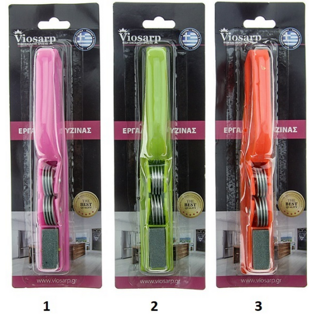 Ακονιστήρι Χειρός Μαχαιριών Πορτοκαλί 20cm VC1103 Viosarp