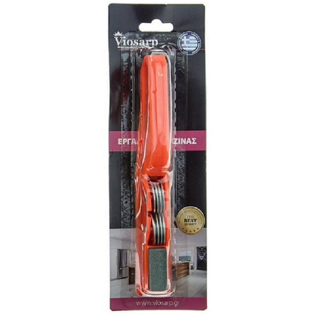 Ακονιστήρι Χειρός Μαχαιριών Πορτοκαλί 20cm VC1103 Viosarp