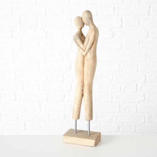 Ανθρώπινη Φιγούρα Ζευγαριού Ξύλινη Διακοσμητική H56cm Boltze