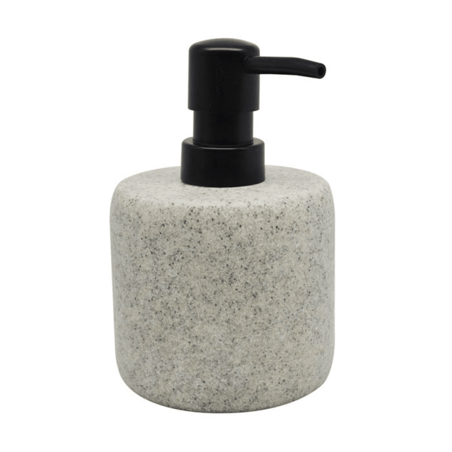 Dispenser – Αντλία Κρεμοσάπουνου Πολυεστερικό Εφέ Γκρί Πέτρα 8.7x8.7x14.2cm ANKOR
