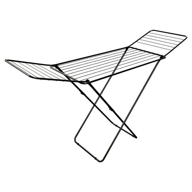 Απλώστρα Δαπέδου Αναδιπλώμενη Μεταλλική 18m Μαύρη TnS 04-800-0006