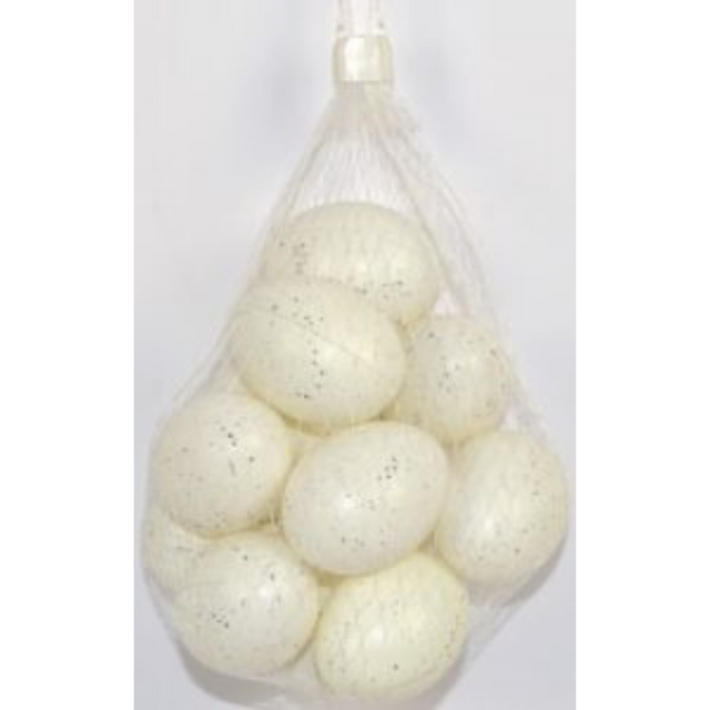 Αυγά Λευκά Σετ 10τμχ Διακοσμητικά 5cm Art.RO006357A Welkhome