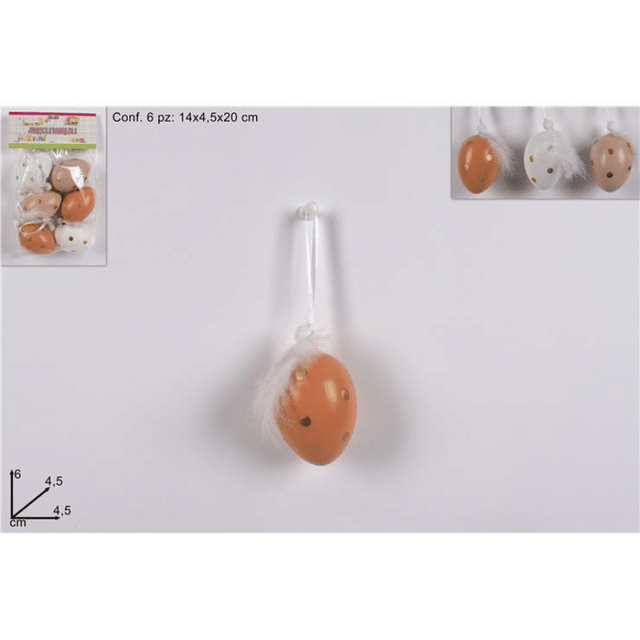 Αυγά Παστέλ Χρώματα Σετ 6τμχ Πλαστικά 6cm Welkhome