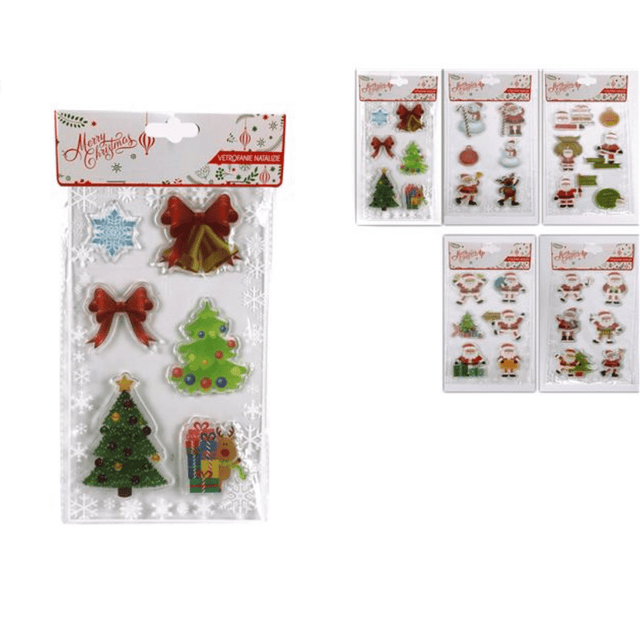 Αυτοκόλλητα Gel Χριστουγεννιάτικα Διακοσμητικά 15x30cm Welkhome