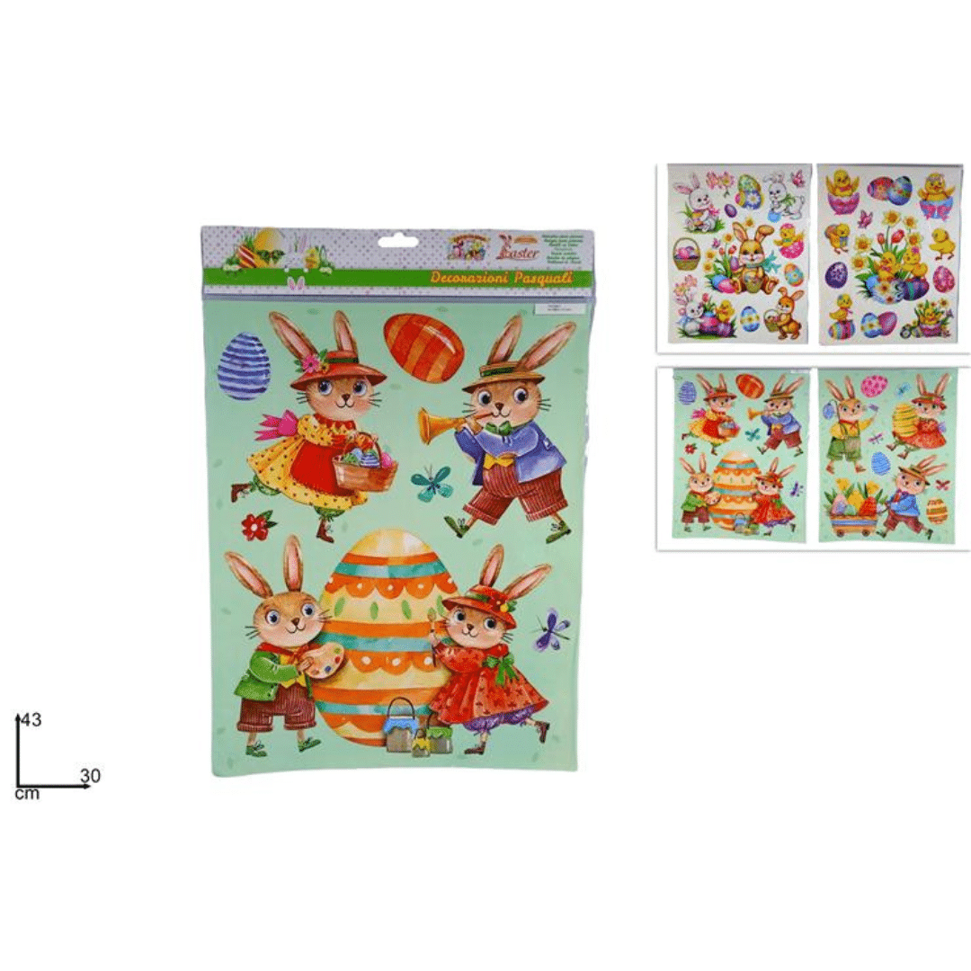 Αυτοκόλλητα Πασχαλινά Διαφορετικά Σχέδια 43x30cm XPA22000331 Welkhome