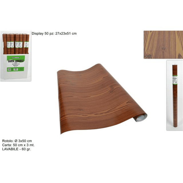 Χαρτί Περιτυλίγματος 300x50cm Ξύλινα Σχέδια Welkhome