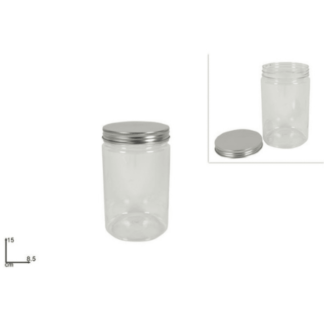 Βάζο Αποθήκευσης Διάφανο Πλαστικό με Καπάκι 8.5x15cm Welkhome