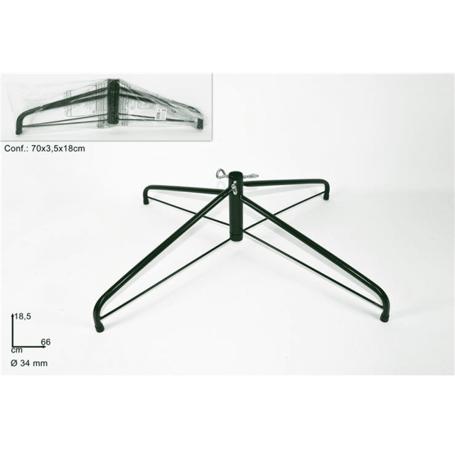 Βάση Μεταλλική για Χριστουγεννιάτικο Δέντρο 18.5x66cm Φ34mm Welkhome