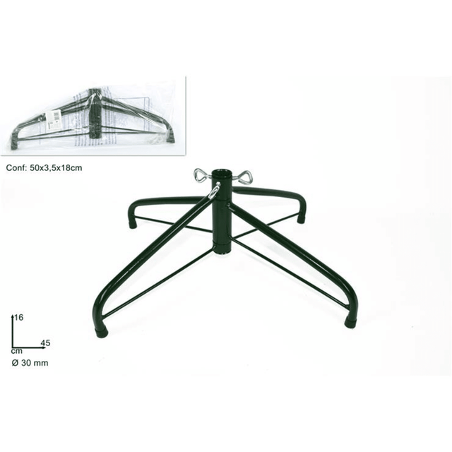 Βάση Μεταλλική για Χριστουγεννιάτικο Δέντρο 16x45cm Φ30mm