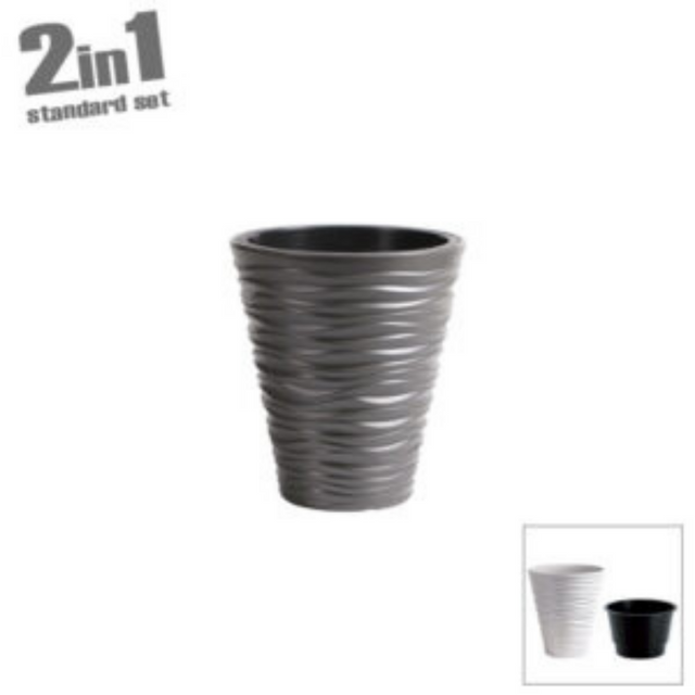 ΓΛΑΣΤΡΑ ΓΚΡΙ SAND ΚΩΝΟΣ 2in1 Φ29.5x33cm Marhome