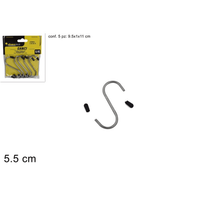 Γάντζος Μεταλλικός Σετ 5τμχ. 5.5cm Welkhome