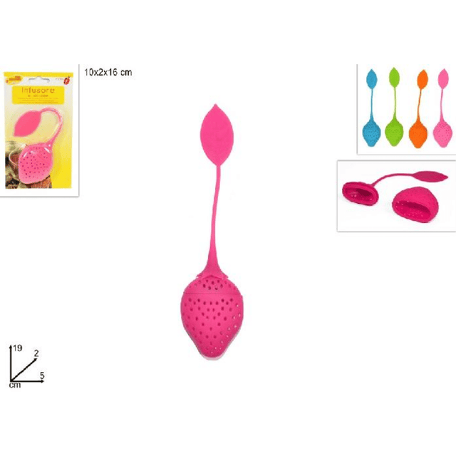 Σουρωτήρι Τσαγιού Σιλικόνης σε Σχήμα Φράουλας  5Χ19cm