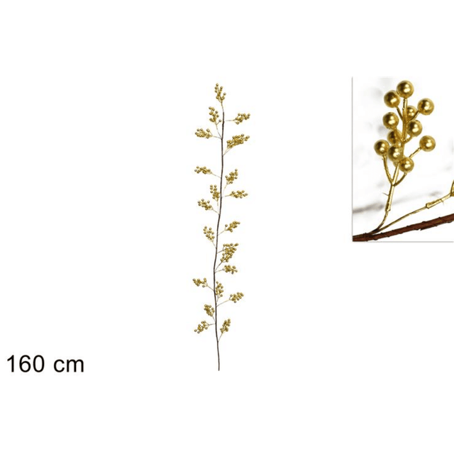Γιρλάντα Χριστουγεννιάτικη με Χρυσά Γκί 160cm Welkhome