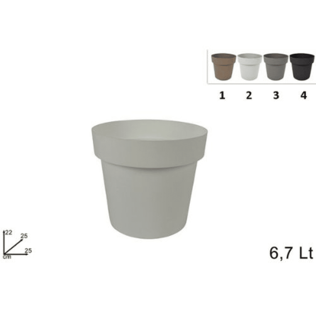 Γλάστρα Πλαστική 25x25x22cm 6,7Lit Art.LN001912 Welkhome