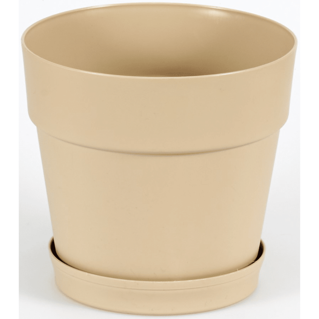 Γλάστρα Πλαστική με Πιάτο (Yasemin) No5 20x19cm TnS 32-800-1725