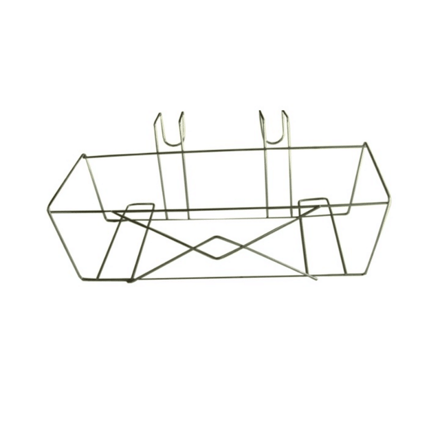 Γλαστροθήκη - Ζαρντινιέρα Ορθογώνια Γαλβανιζέ Ασημί 60cm Viosarp