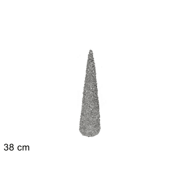 Δέντρο Χριστουγεννιάτικο Διακοσμητικό με Στρας Ασημί 38cm Welkhome