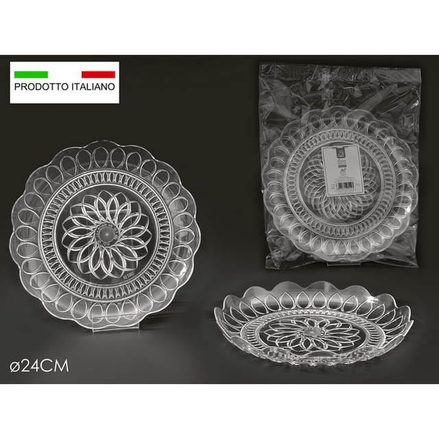 Δίσκος - Πιάτο Γλυκών Πλαστικός Σετ 2Τεμ Φ24cm Art.920451 General Trade