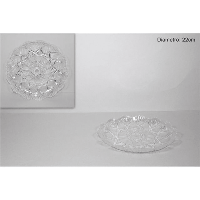 Δίσκος - Πιάτο Γλυκών Πλαστικός Φ22cm Art.115381 Welkhome