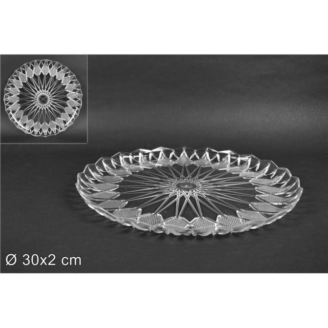 Δίσκος - Πιάτο Γλυκών Πλαστικός Φ30cm Αrt.XX002113 Welkhome