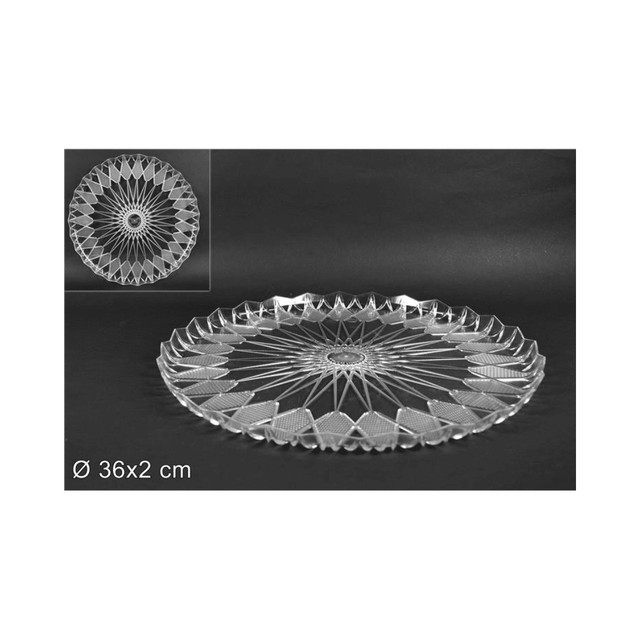 Δίσκος - Πιάτο Γλυκών Πλαστικός Φ36x2cm Welkhome