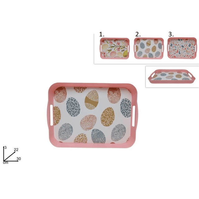 Δίσκος Σερβιρίσματος Πασχαλινός Πλαστικός 30x22cm Welkhome