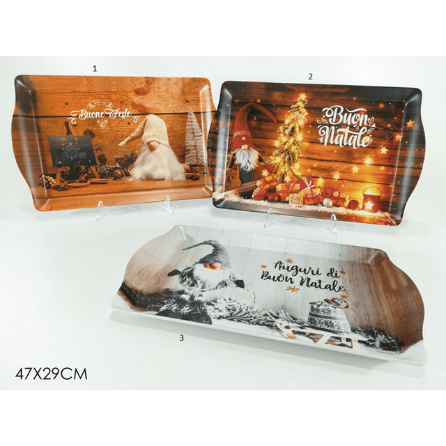 Δίσκος Φαγητού με Χριστουγεννιάτικο Σχέδιο 47x29cm General Trade