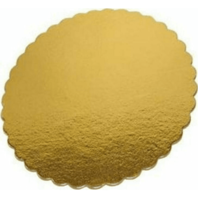 Δίσκος-βάση τούρτας Χάρτινη Στρογγυλή Χρυσή 23cm Welkhome