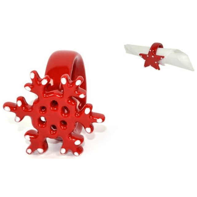 Δαχτυλίδι Κεραμικό Για Χαρτοπετσέτες Χριστουγεννιάτικο 5.5x6.5x6cm Welkhome