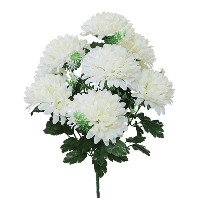 Μπουκέτο από Τεχνητά Φυτά Χρυσάνθεμο Εκρού Y45cm Marhome