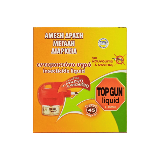 Εντομοαπωθητικό Set Υγρό 45 Νύχτες + Συσκευή Διπλής Χρήσης Top Gun